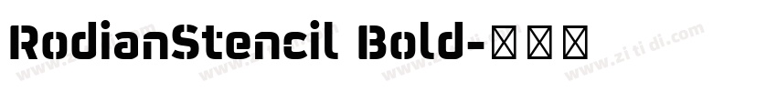 RodianStencil Bold字体转换